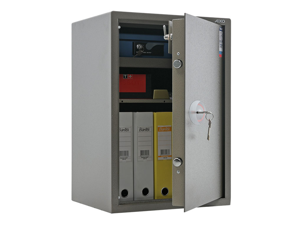 Офисный сейф AIKO TM-63T сбоку полуоткр