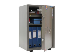 Офисный сейф VALBERG ASM 63T сбоку полуоткр