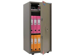 Офисный сейф VALBERG ASM 90T сбоку полуоткр