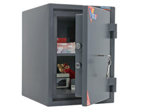 Огневзломостойкий сейф VALBERG ГАРАНТ 49 сбоку полуоткр