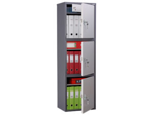 Бухгалтерский шкаф AIKO SL-150/3Т спереди полуоткр