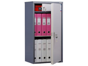 Бухгалтерский шкаф AIKO SL-87Т спереди полуоткр